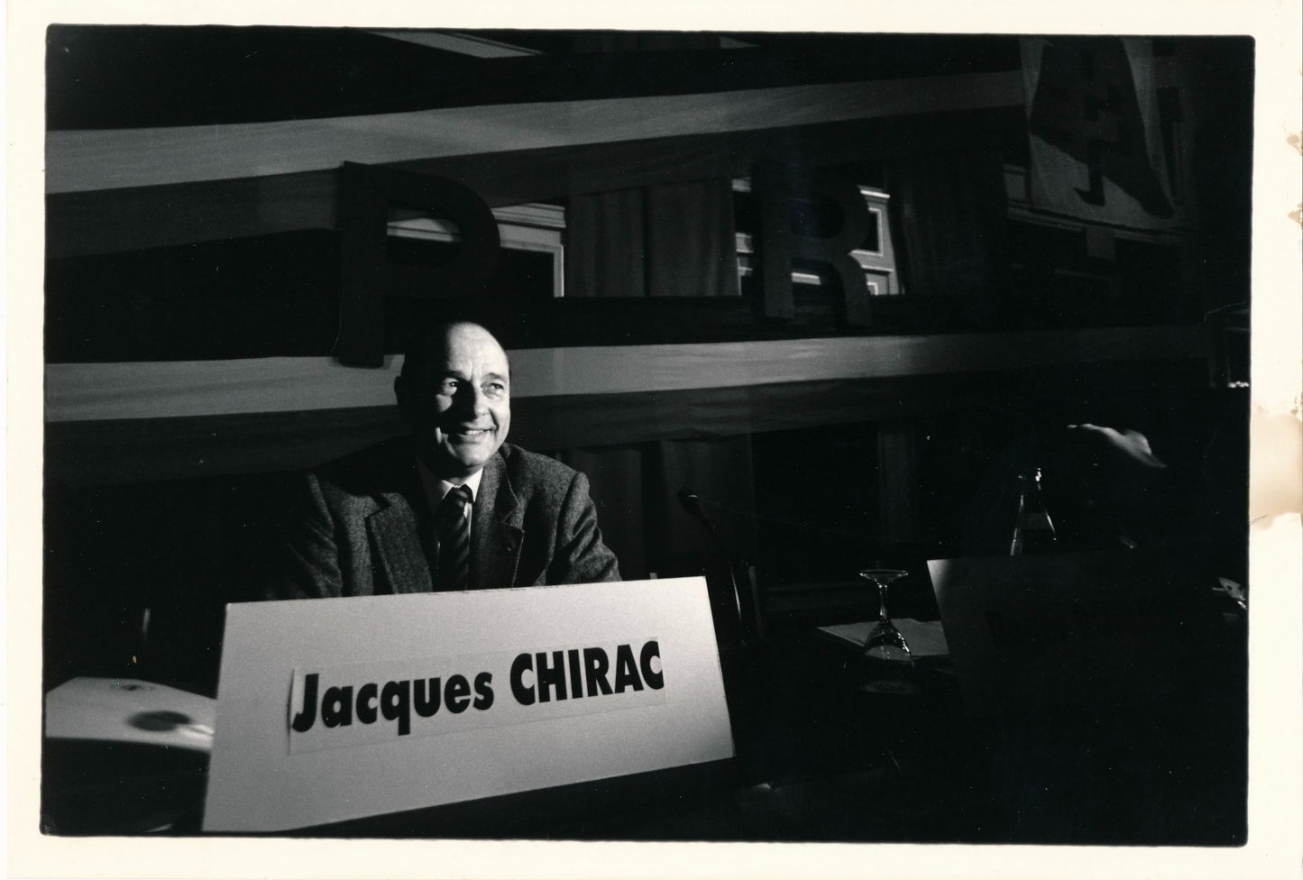 Photographie Jacques Chirac Photo argentique 1987 Apesteguy presse Portrait