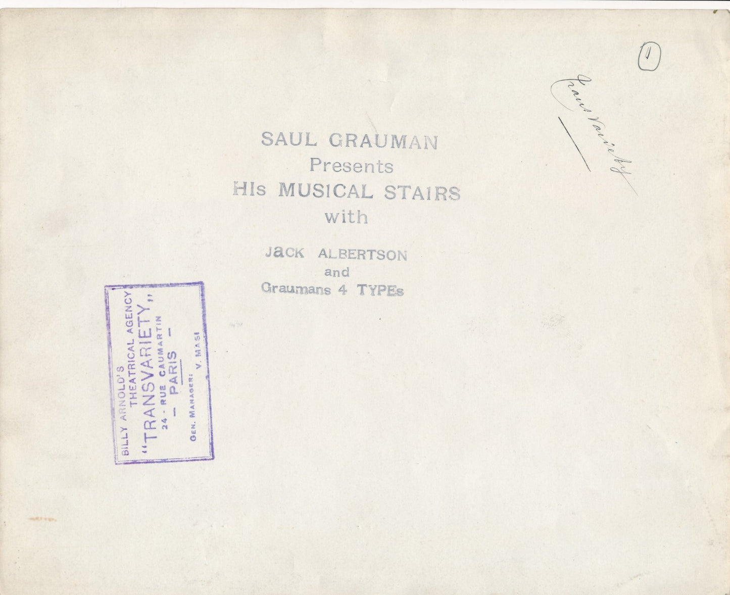 music hall Champagne Burgundy Anisette Chartreuse Transvariety photo Grauman