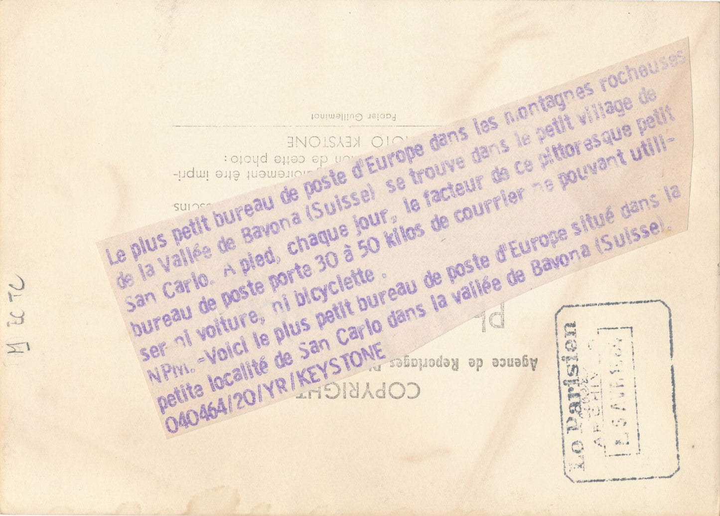 Le plus petit bureau poste Europe San Carlo Bavona Suisse photo photographie TOL