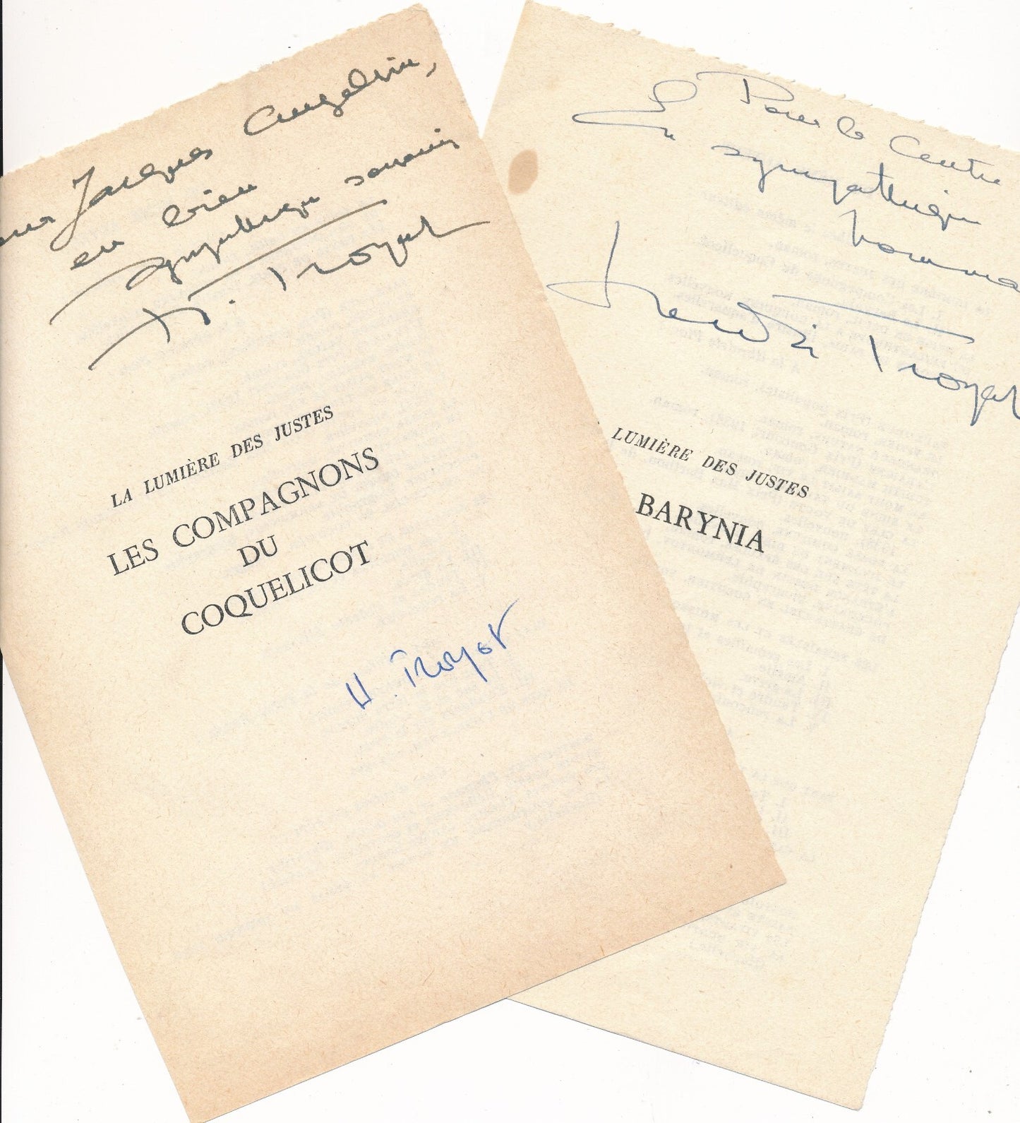 écrivain ensemble Troyat 1 carte autographe signée 1 photo 2 envois