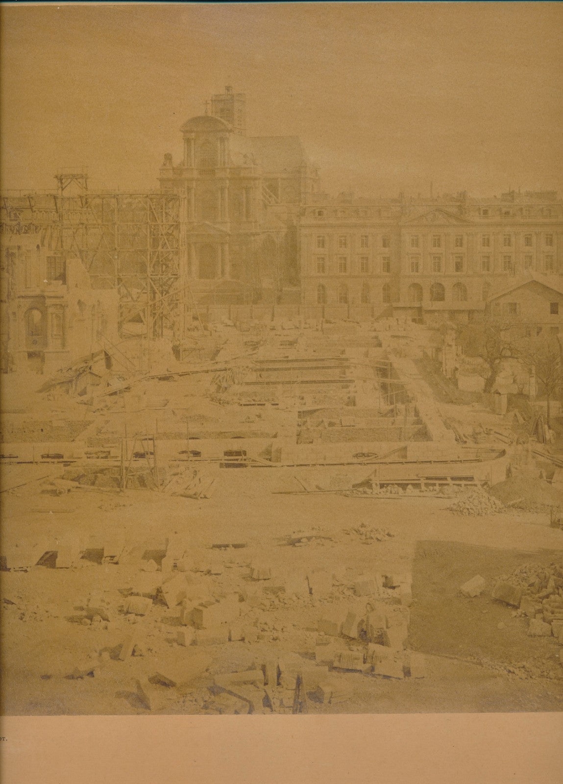 Albert FERNIQUE photographe reconstruction hotel ville Paris 1873 photo