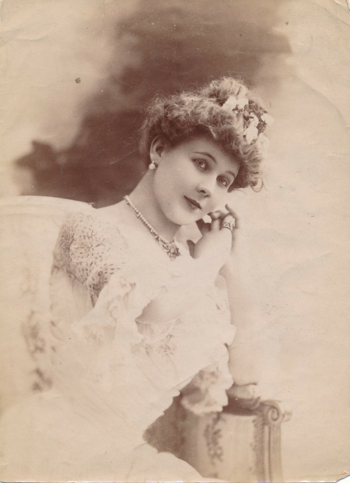 Maria Zarina sexy vers 1890 femme albumine actrice ? photographie signée coquine