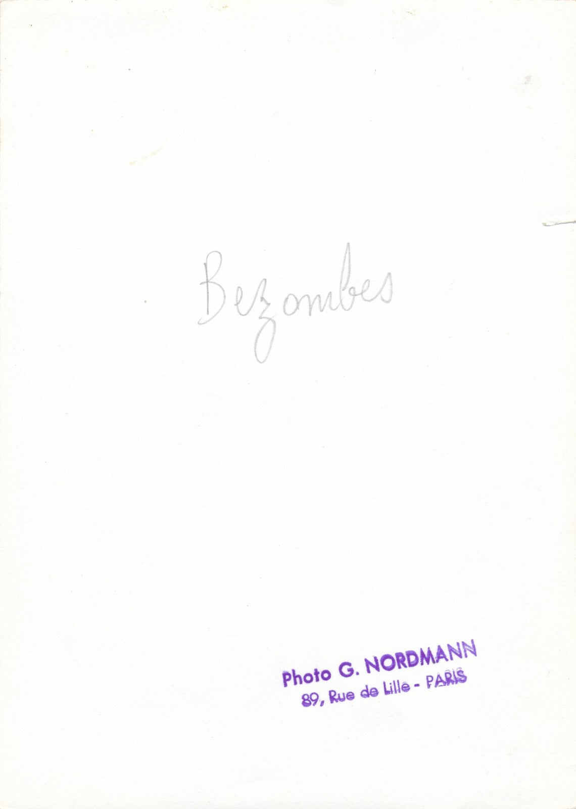 peintre Roger BEZOMBES billet autographe signé ET photographie époque