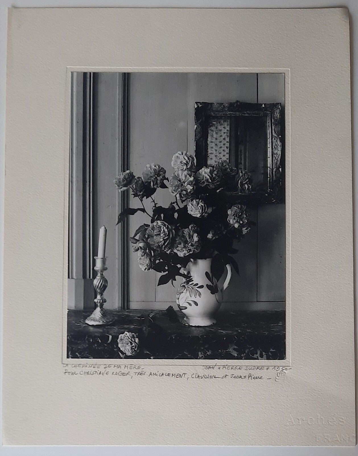 Jean Pierre SUDRE Cheminée mère photo photographie argentique nature morte 1950