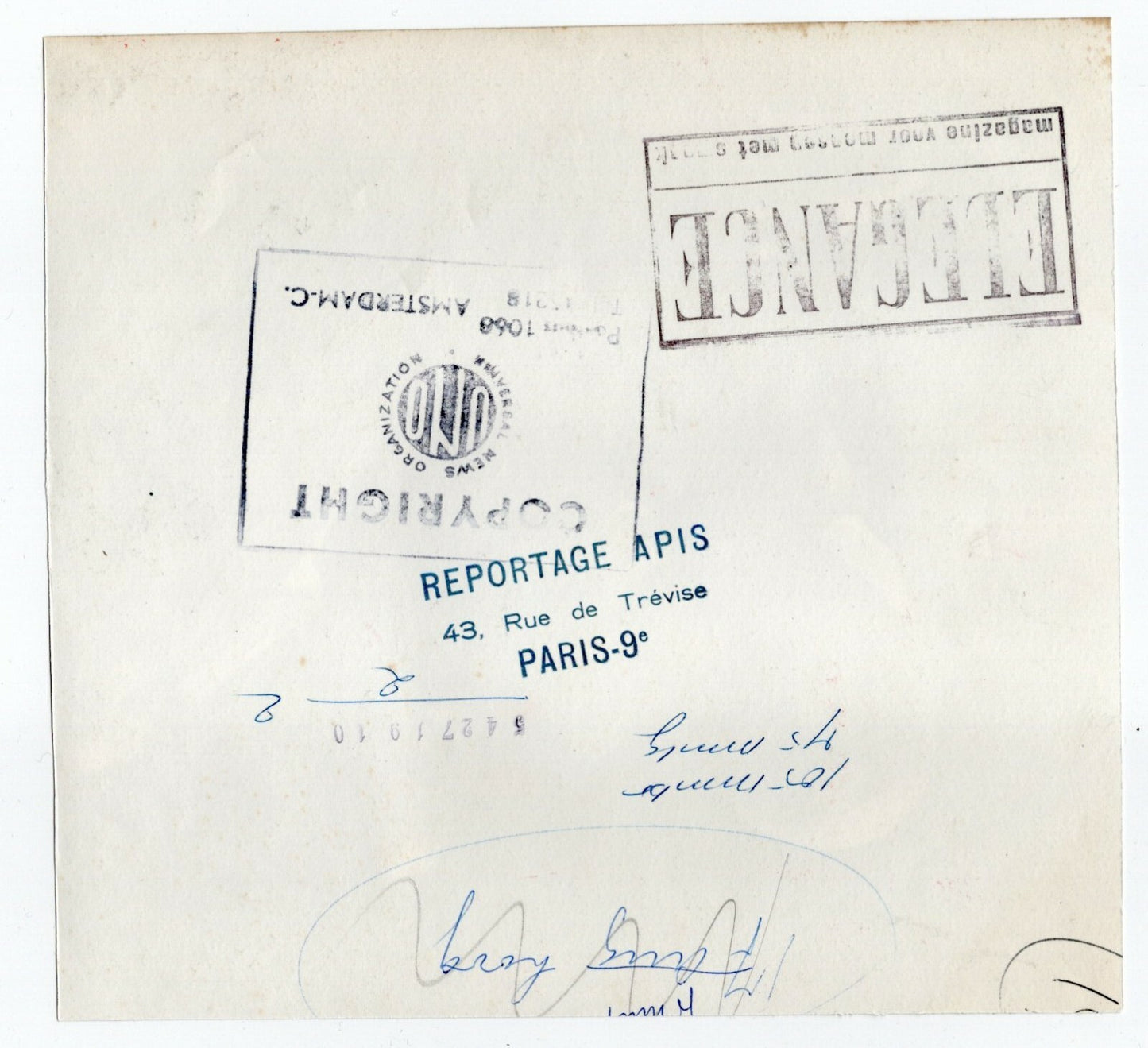 Kees VAN DONGEN de profil argentique époque v.1960 atelier photo photographie