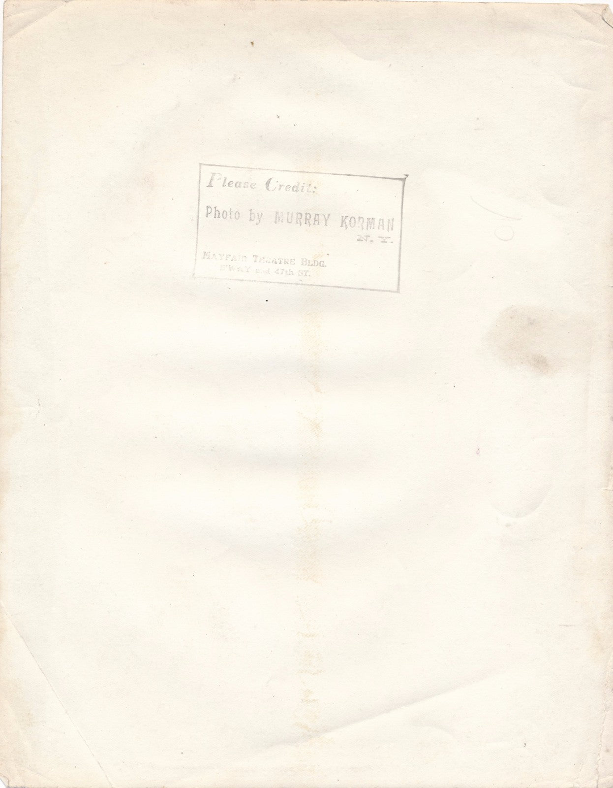 Mayfair Theater théâtre New York Murray Korman v. 1930 photo argentique époque