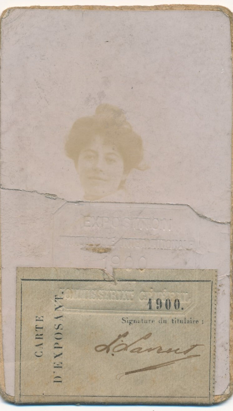 Louise LAVRUT peintre carte autographe signée et carte exposant photo 1900