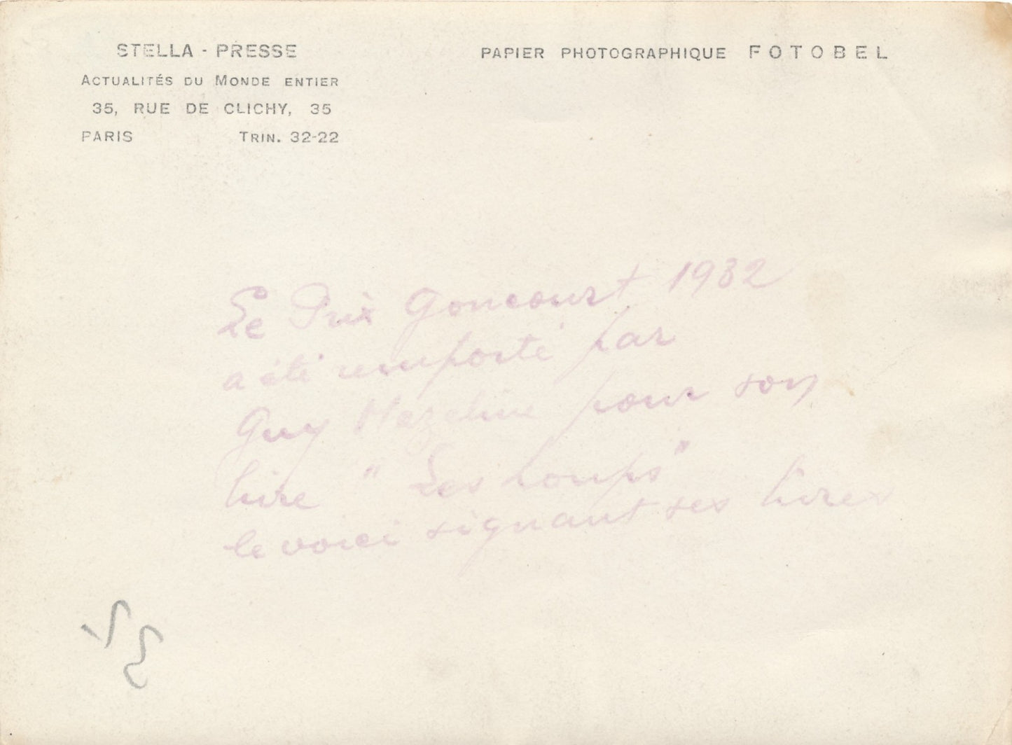 Guy Mazeline écrivain tirage argentique époque Le Havre 1932 photographie