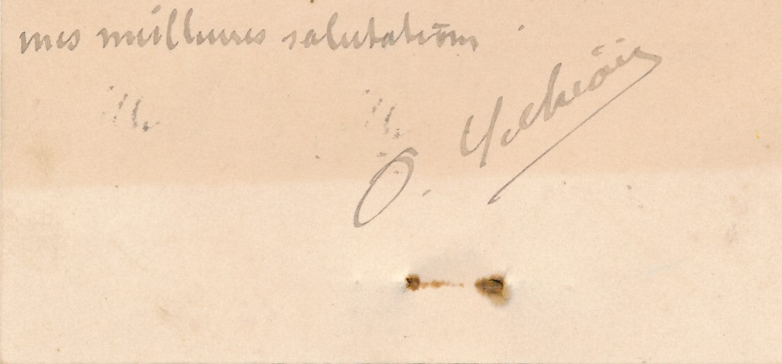 Pierre SÉCHIARI Carte de visite autographe signée ET photo époque