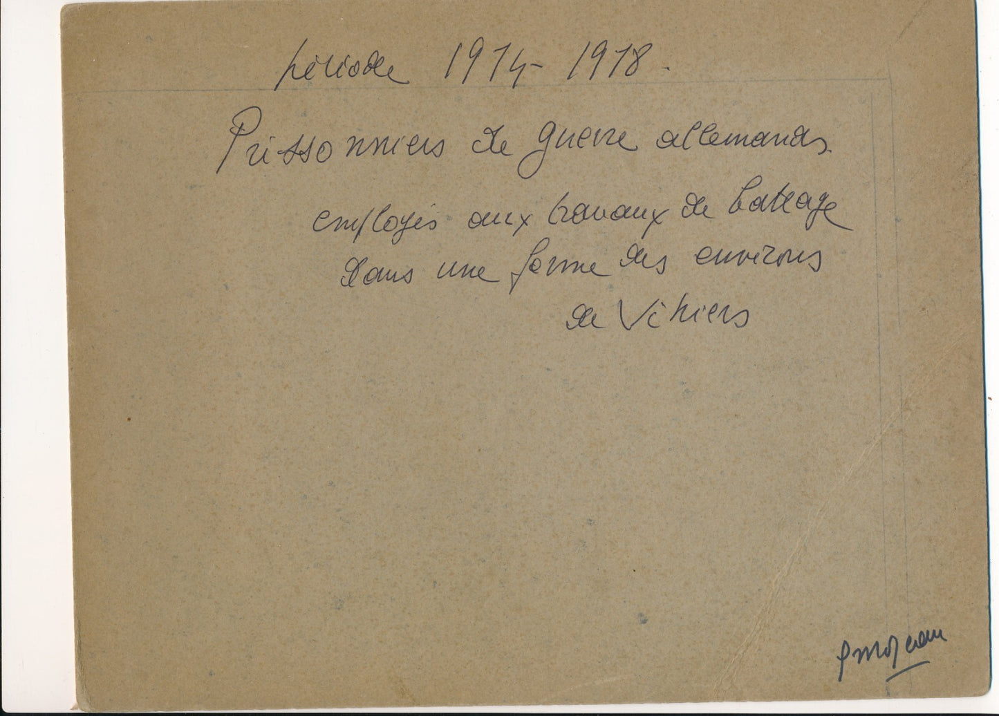 guerre 1914-1918 Prisonnier allemands Vihiers Maine et Loire photo albumine