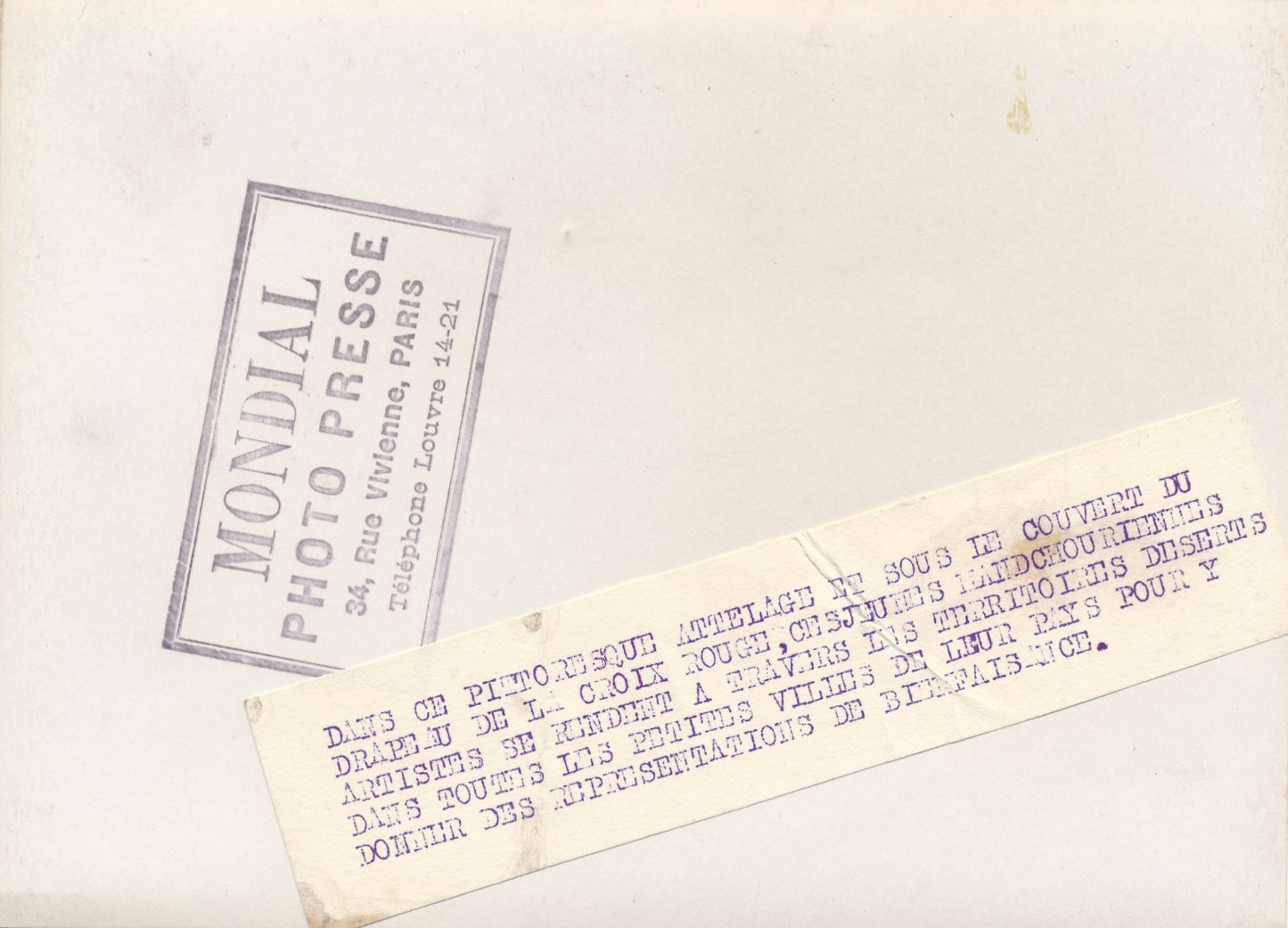 Croix Rouge Mandchourie Chine théâtre photo argentique époque c. 1940-1950