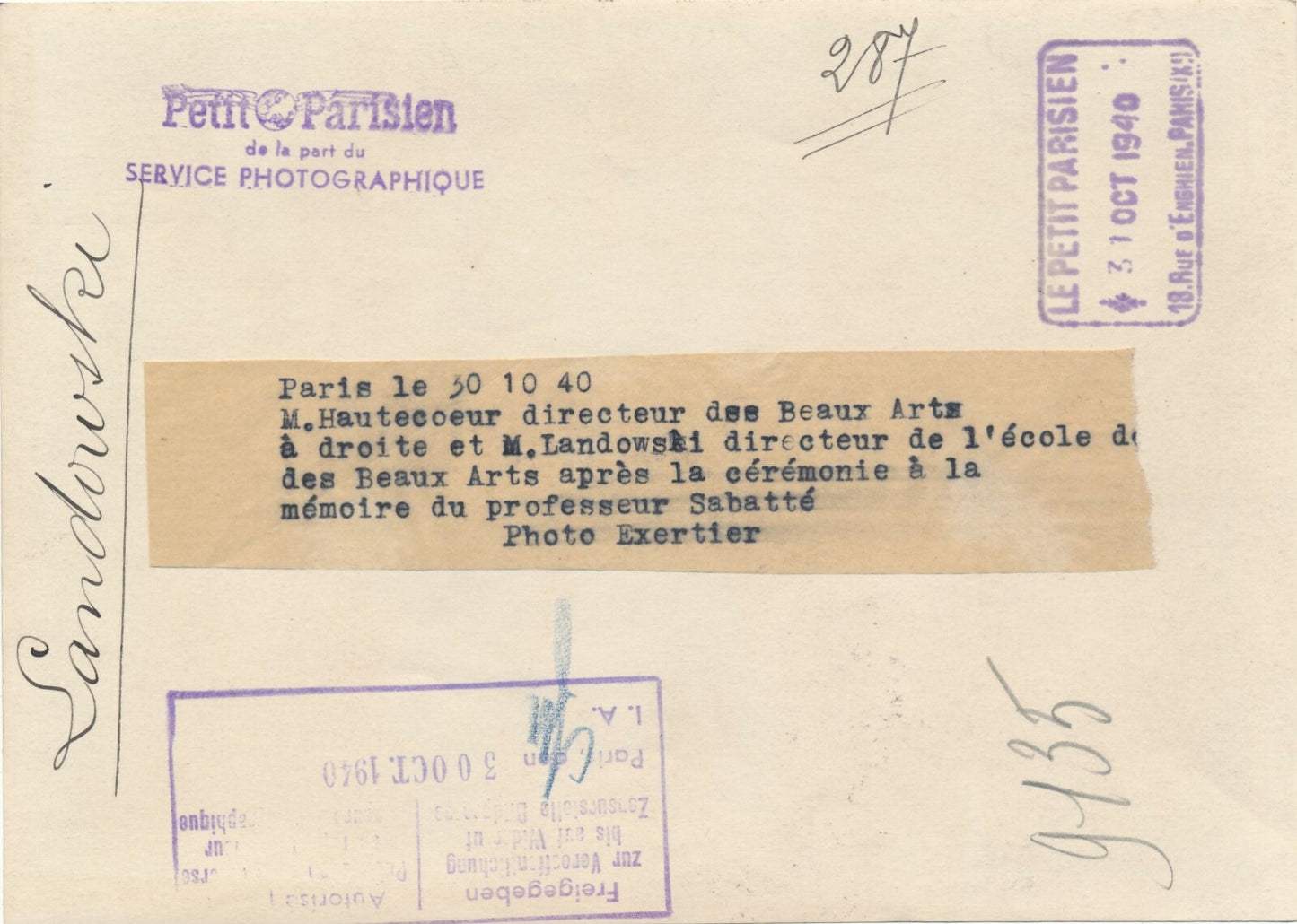 Louis HAUTECŒUR Beaux Arts LANDOWSKI sculpture photo photographie 1940