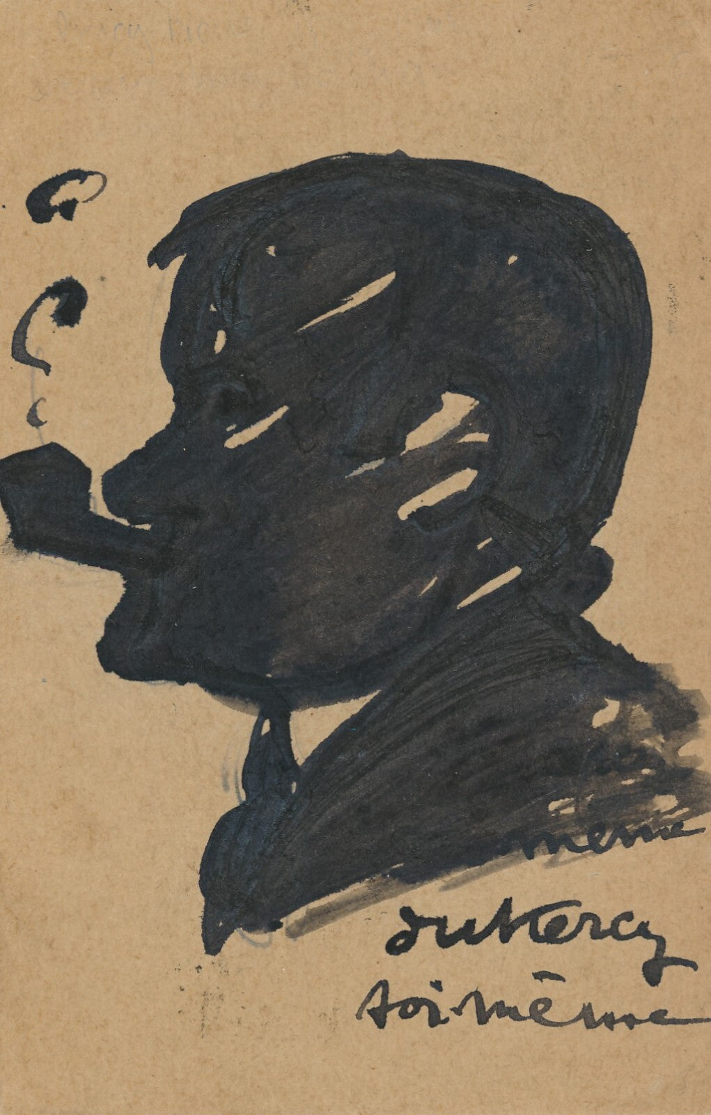 Pierre DUKERCY autographe signé, autoportrait dessin et photographie photo