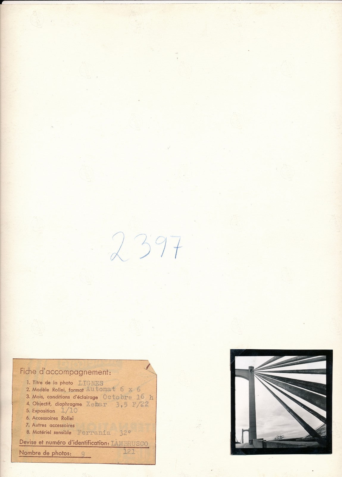 photo Pont, architecture, lignes tirage argentique époque années 1950