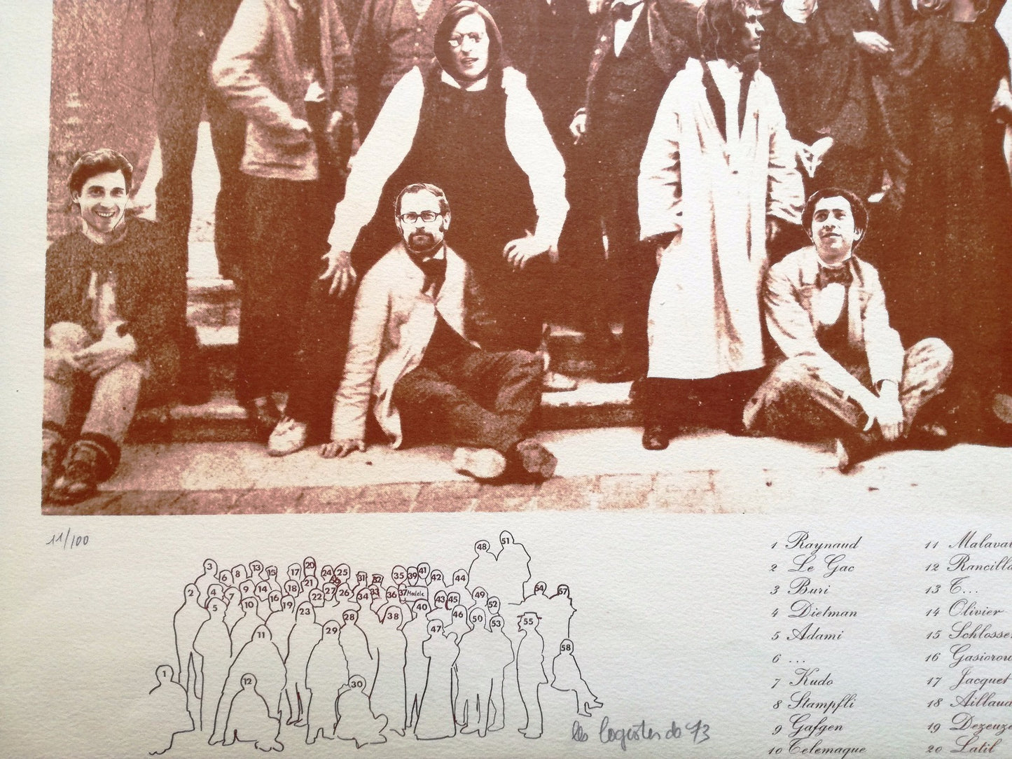 André Morain phototypie Les Logistes groupe artistes 1973 photographie