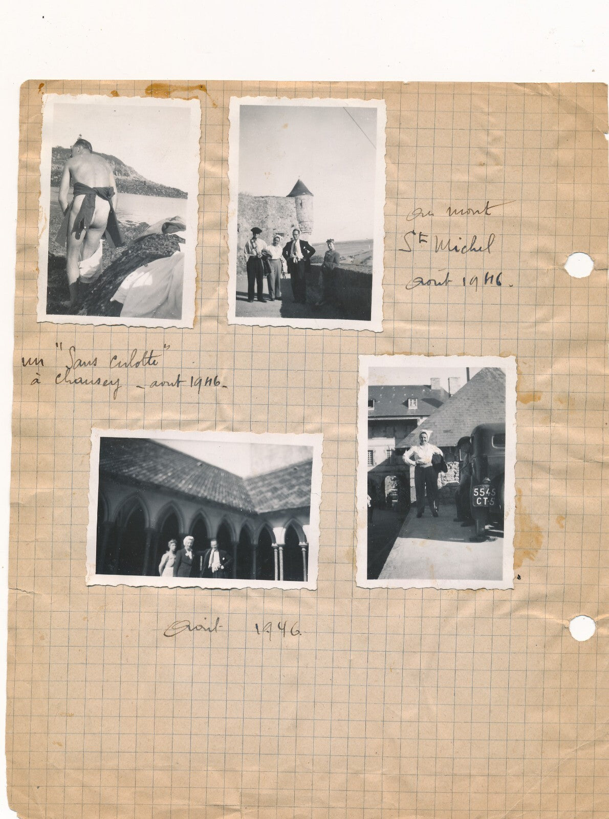 12 snapshots vacances nu maillot de bain, 1946 photo photographie