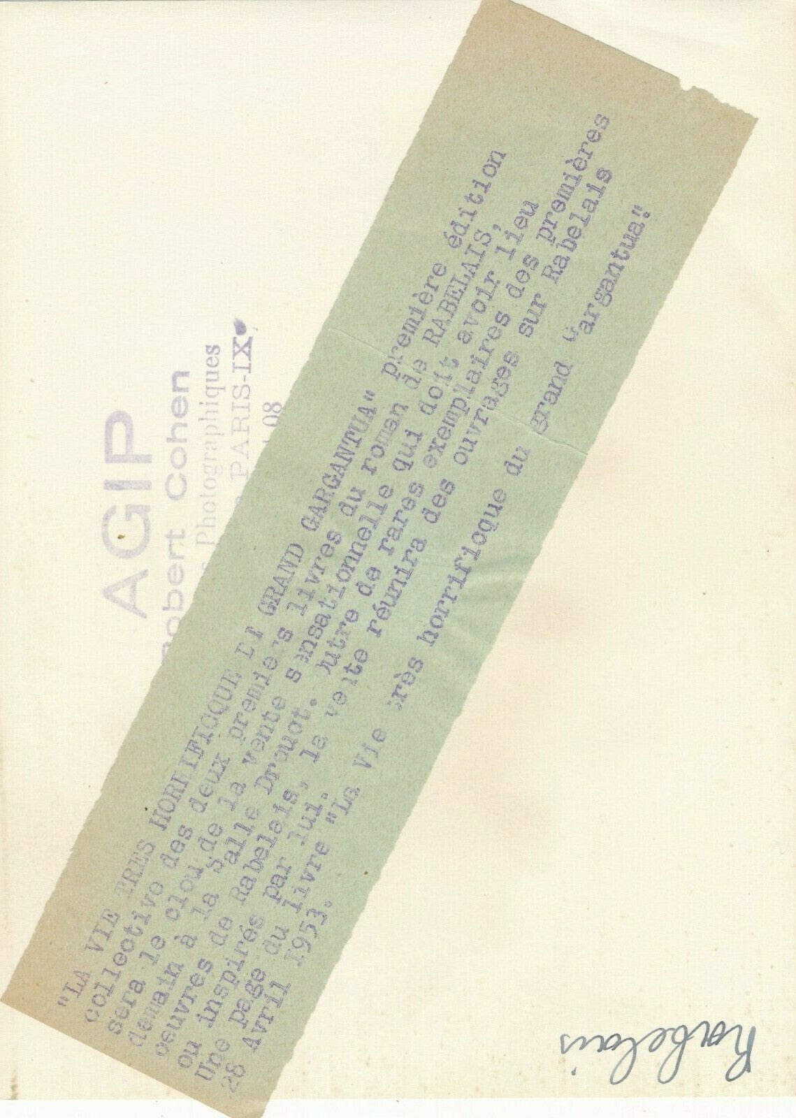 Livre bibliophilie Drouot 1953 Rabelais Gargantua photo photographie