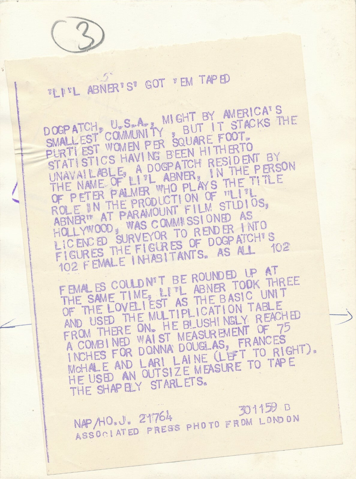 Li'l Abner comics trip film musical 1959 photo photographie vintage sexisme