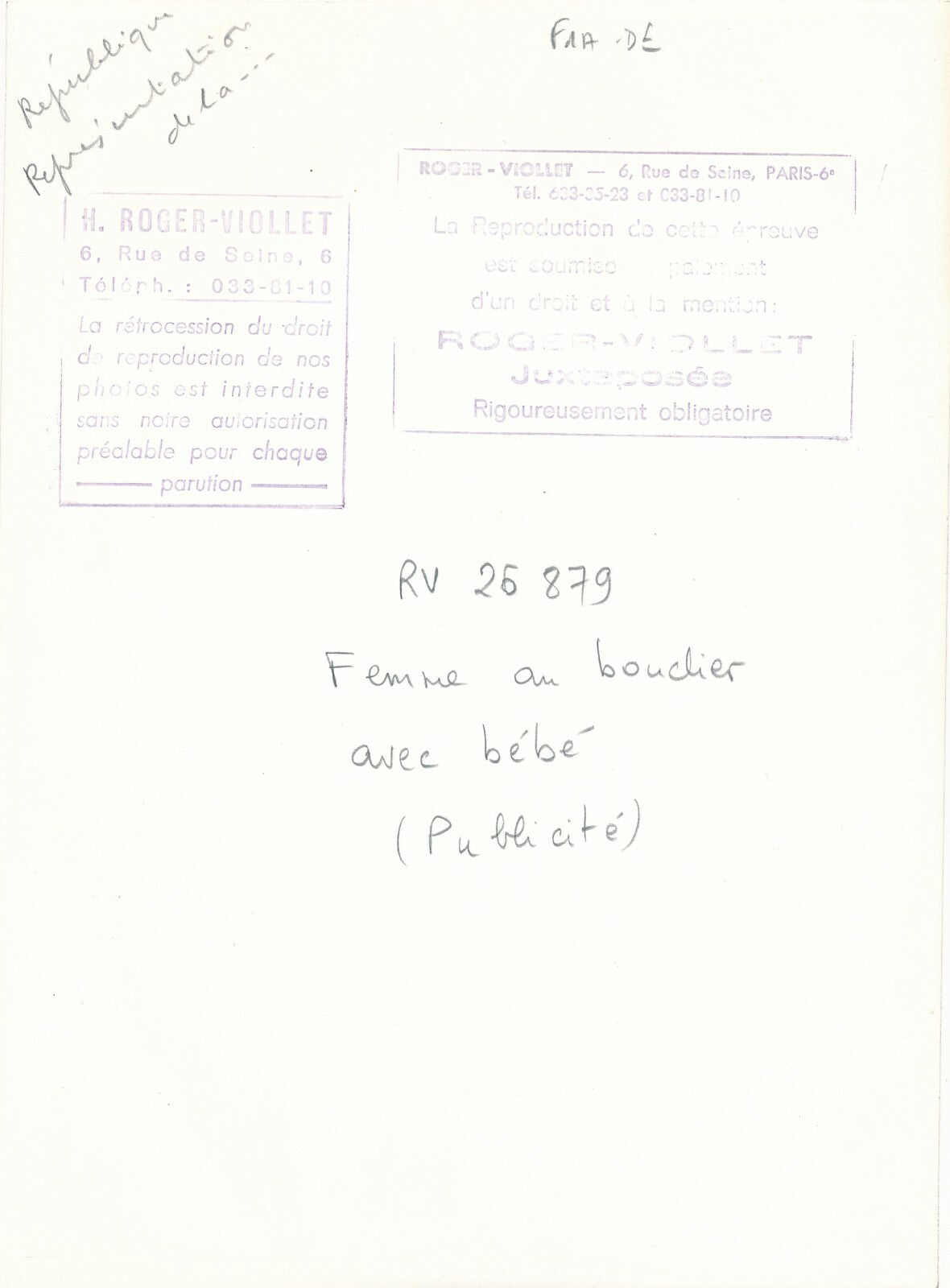 Allégorie de la République photo photographie femme enfant époque bouclier