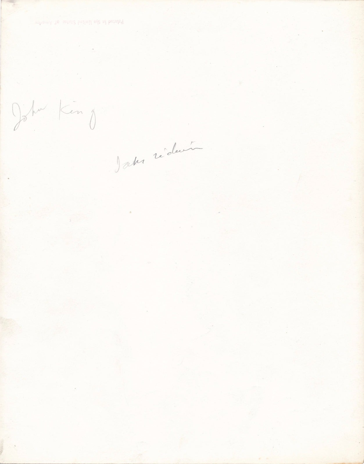 acteur photographie radio John Reed King argentique d'époque