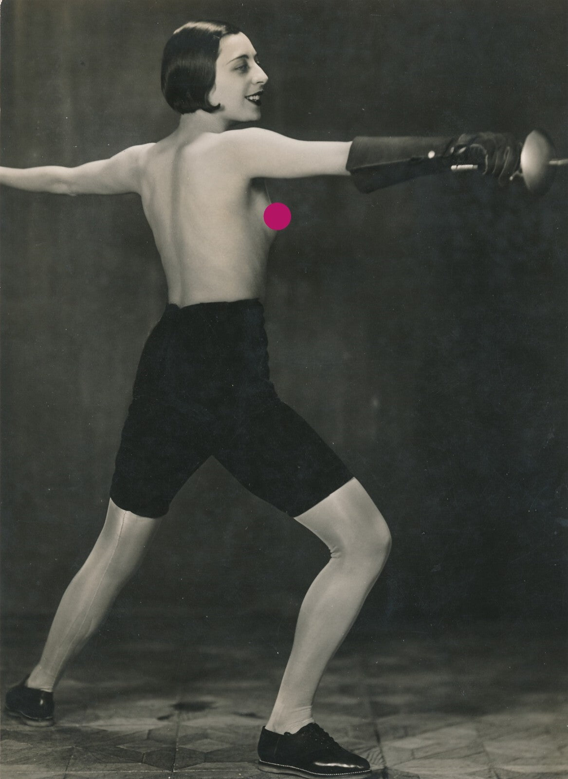 L’escrimeuse escrime photo photographie femme sexy v. 1920 Becker et Maass