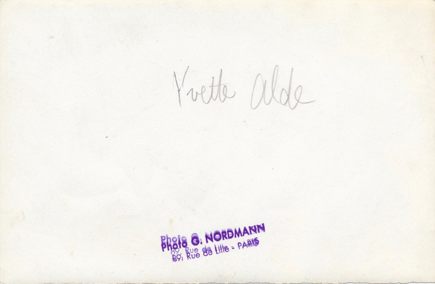 photo Yvette Alde peintre tirage époque années 1950 G. Nordmann