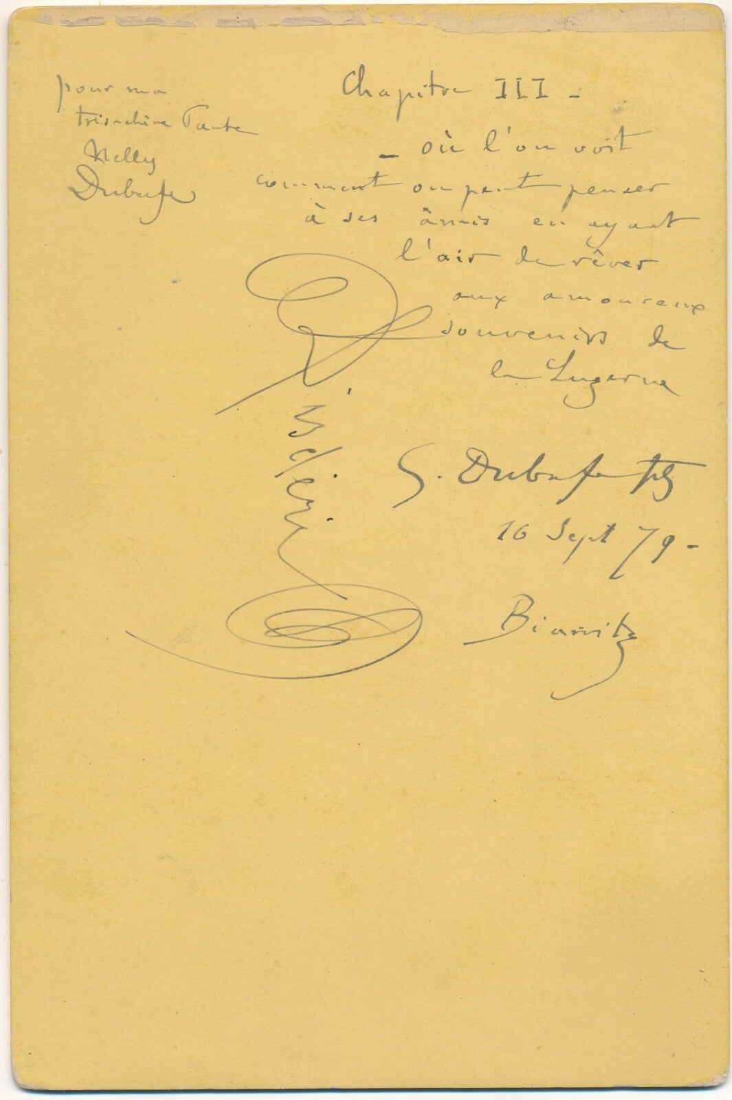 Guillaume DUBUFE Portrait dédicacé et signé photo photographie autographe