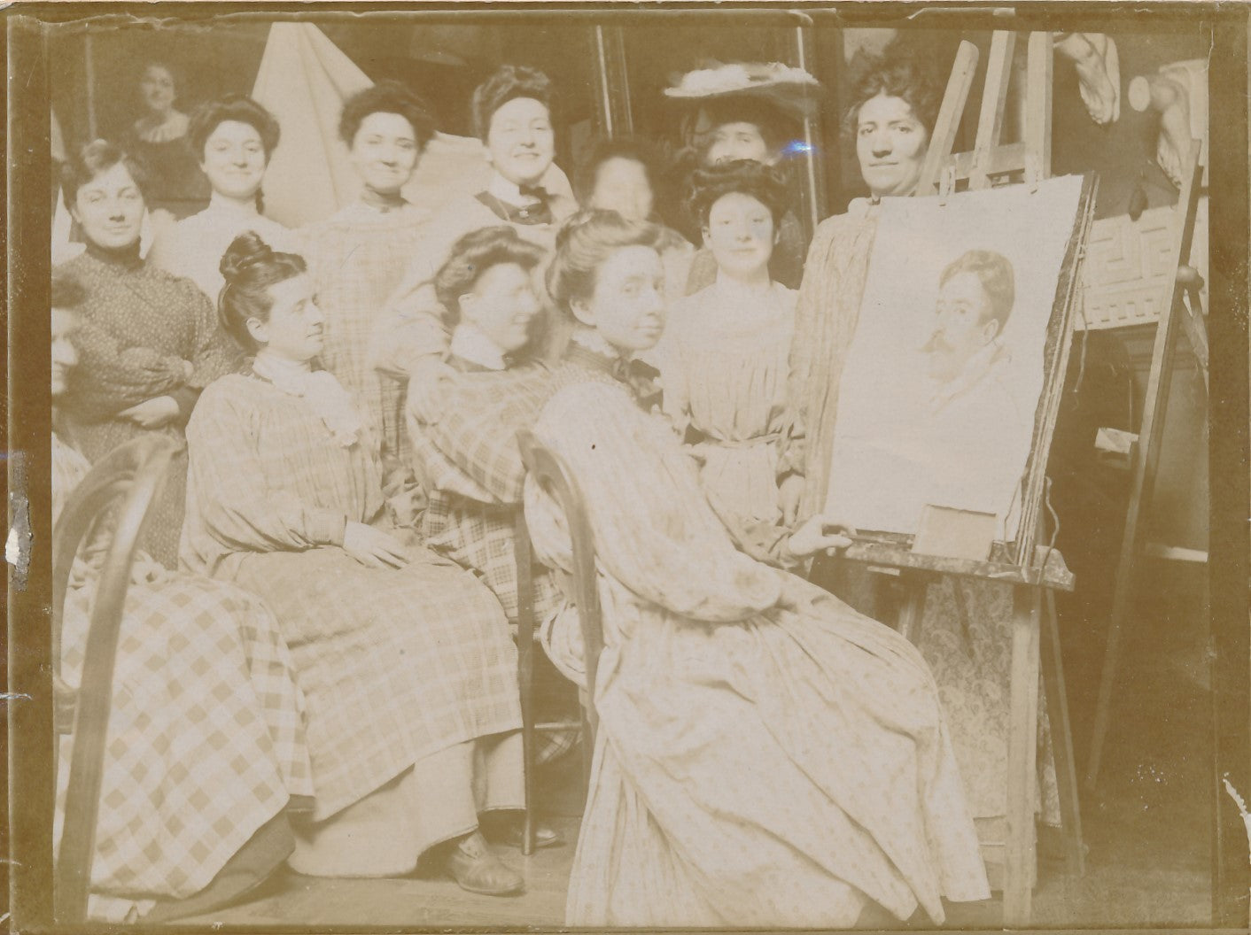 atelier femmes peintre peinture photo photographie époque