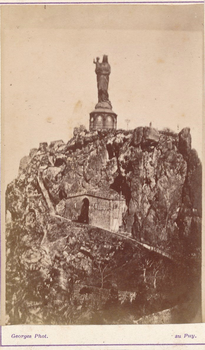 Le Puy Haute-Loire Auvergne lot 3 albumine cartes de visite Notre-Dame photo cdv