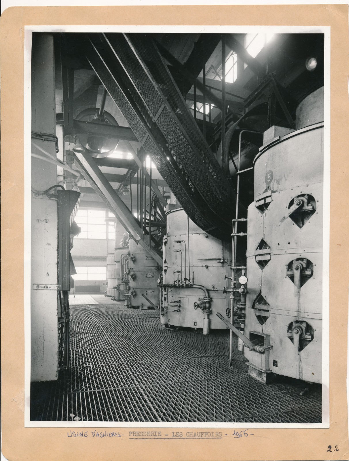 Photo architecture industrie tirage argentique époque v. 1950 Astra Asnières