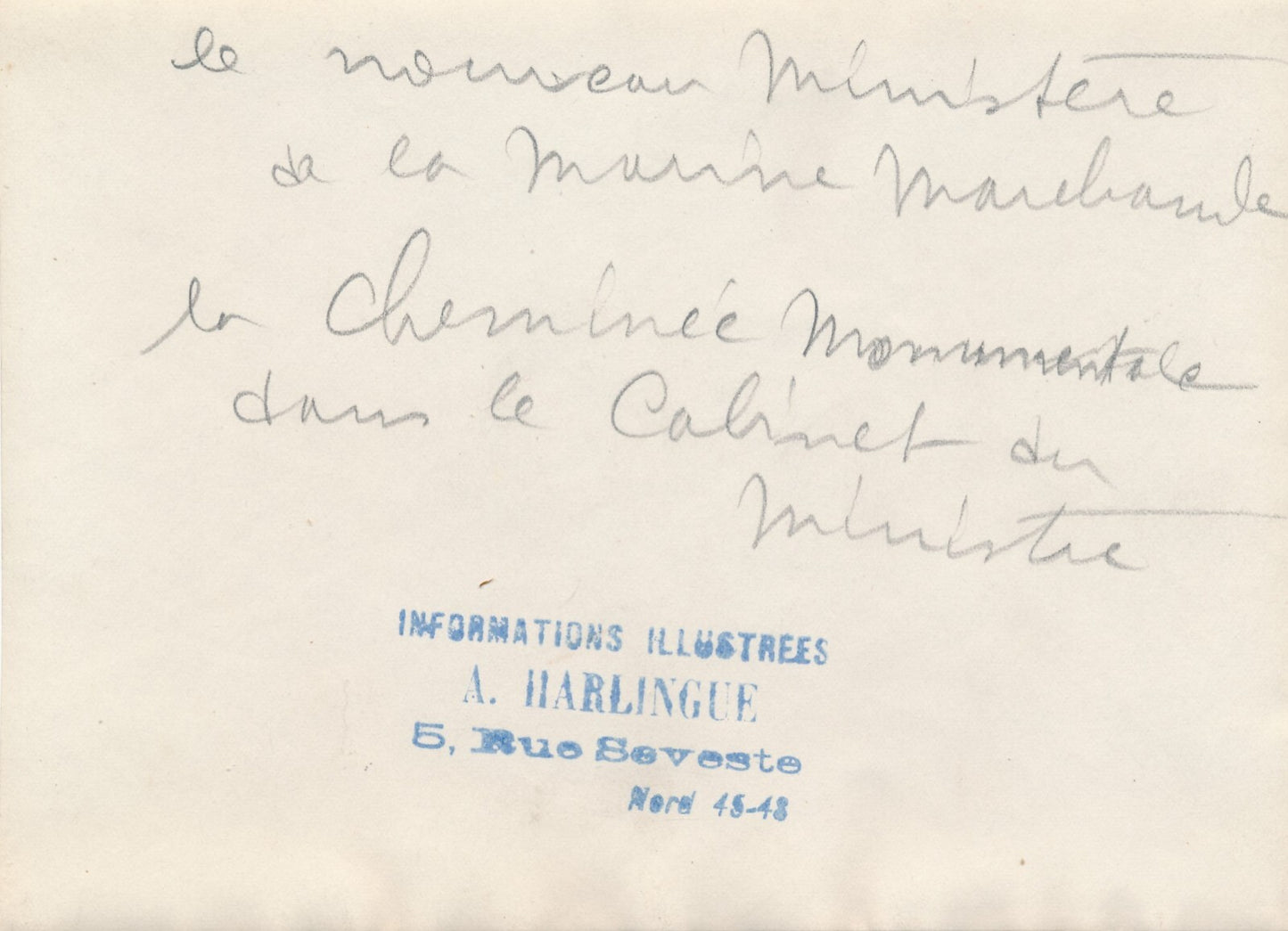Art déco Subes Gruber marine marchande cheminée photo photographie v. 1930
