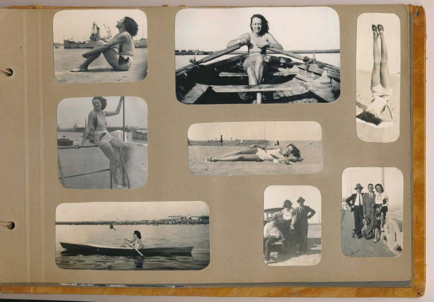 2 album photos illustrant la vie d'une femme (1920-1960) snapshots amateur