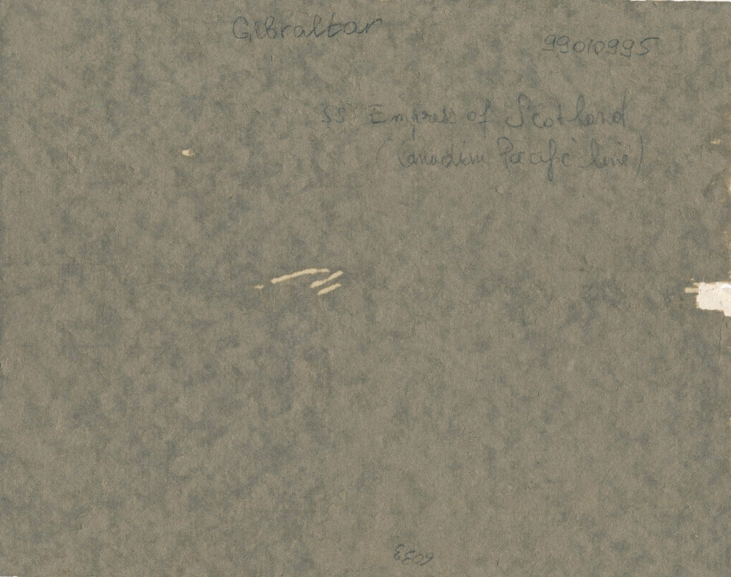 Photo Gibraltar vue du SS Empress of Scotland argentique époque v. 1910 bateau