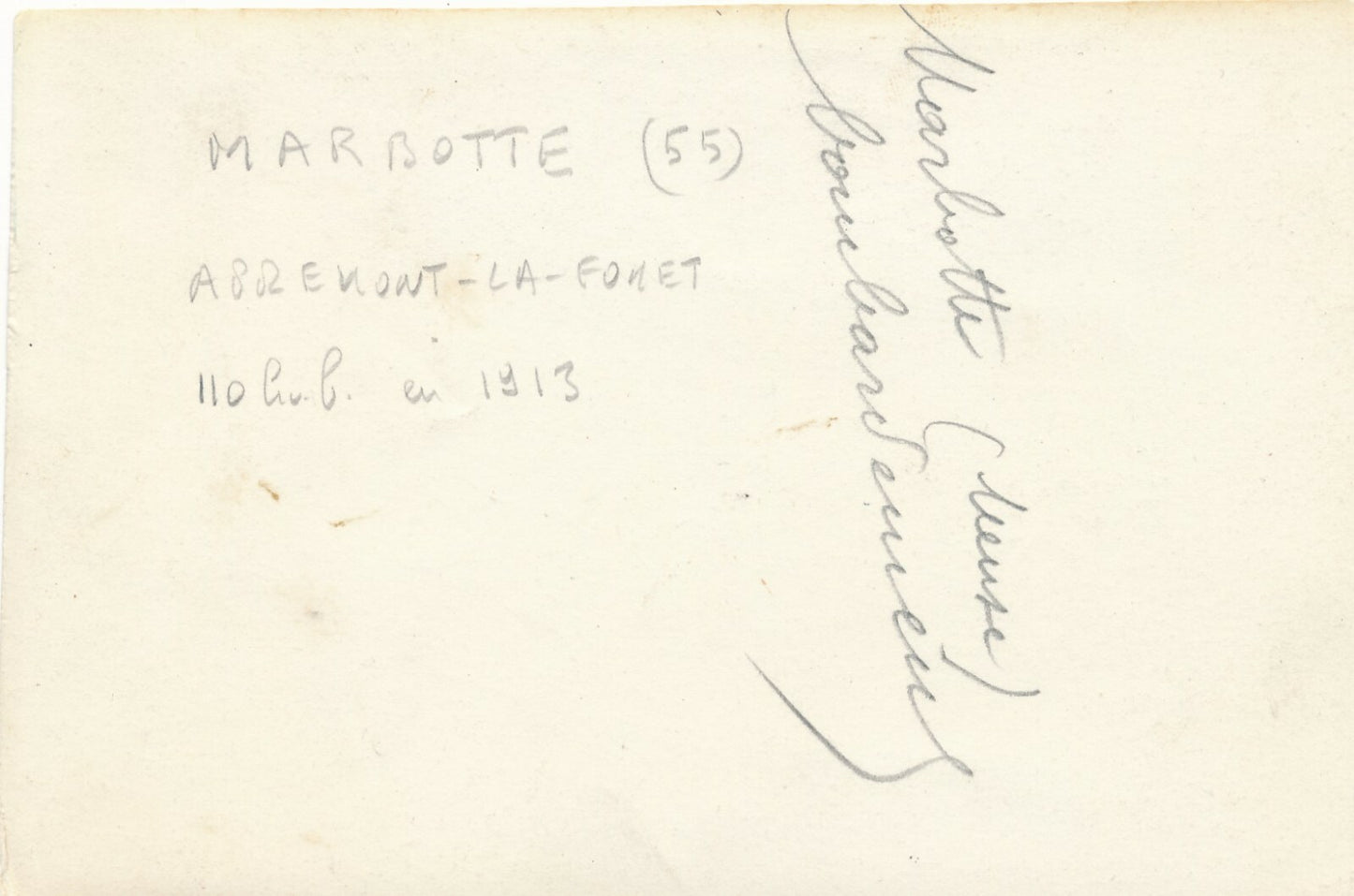 Photo Marbotte Meuse, destruction village argentique époque 1913 eglise