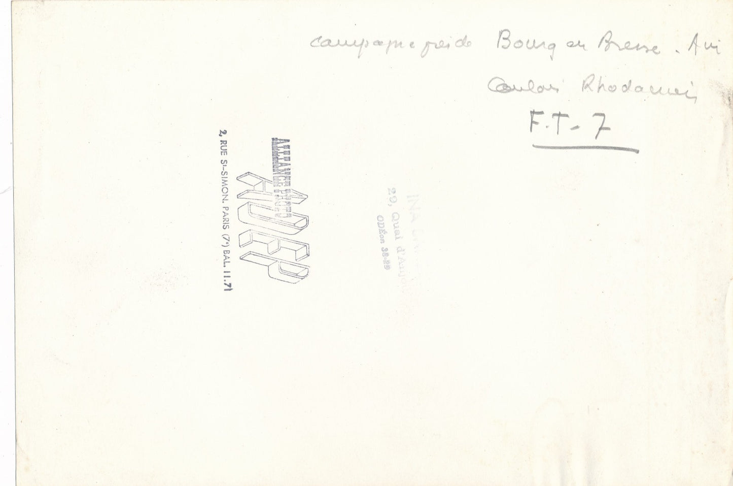 Campagne Bourg en Bresse photographie argentique époque Ina Bandy v. 1950