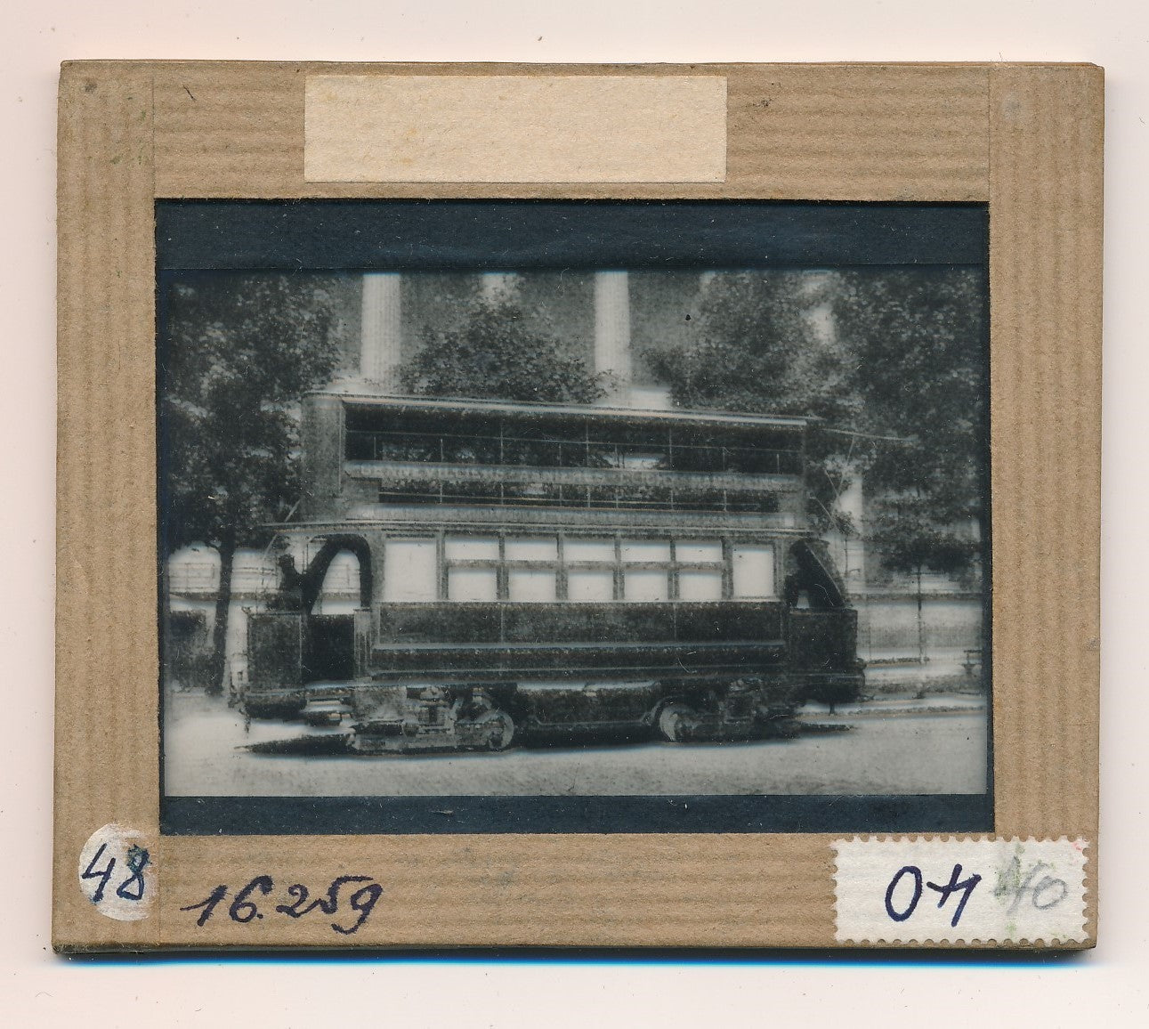 Tramway électrique impérial positif sur verre photo photographie