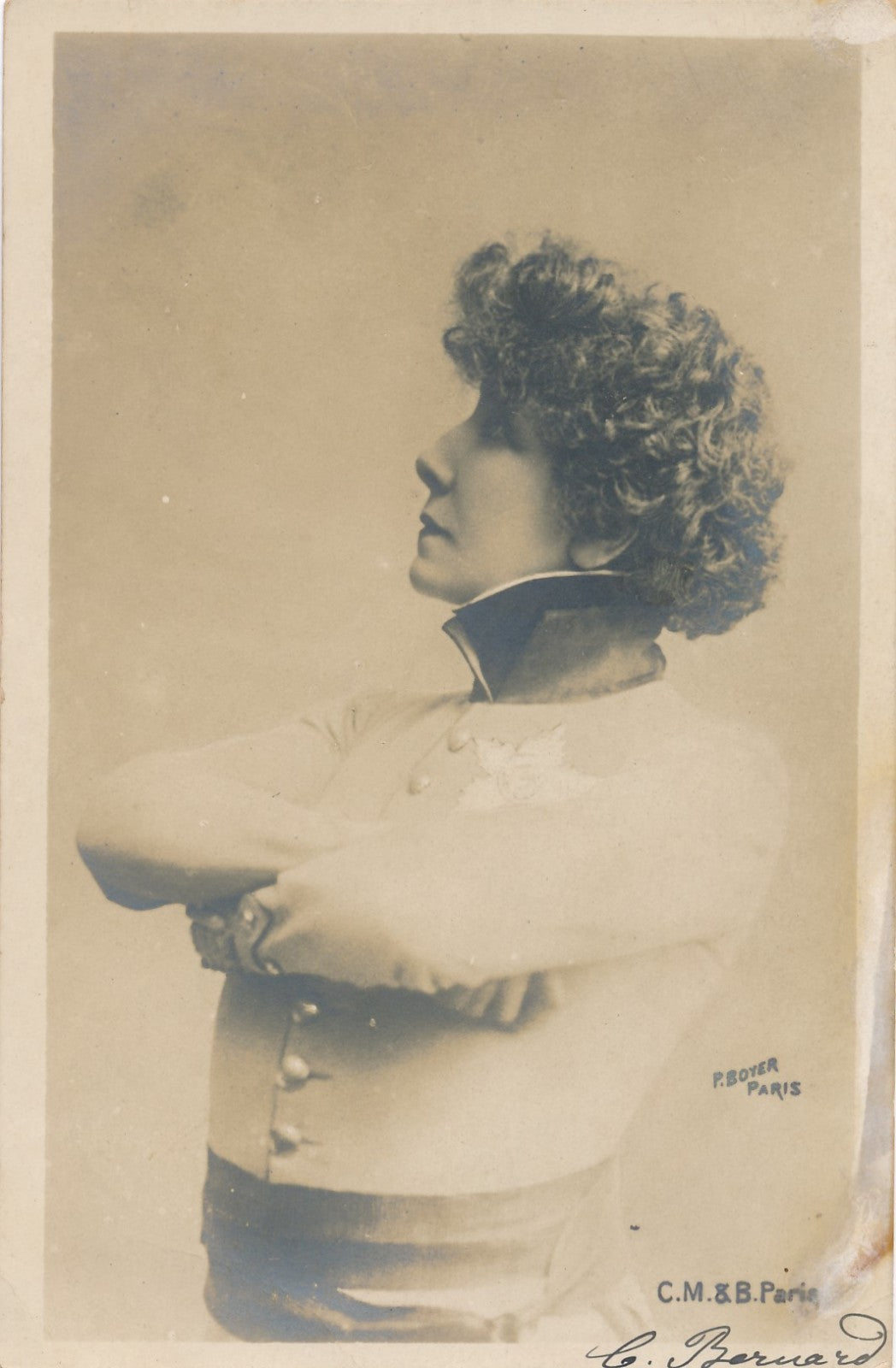 2 cartes postales argentique Sarah Bernhardt Aiglon couleur rehaussé