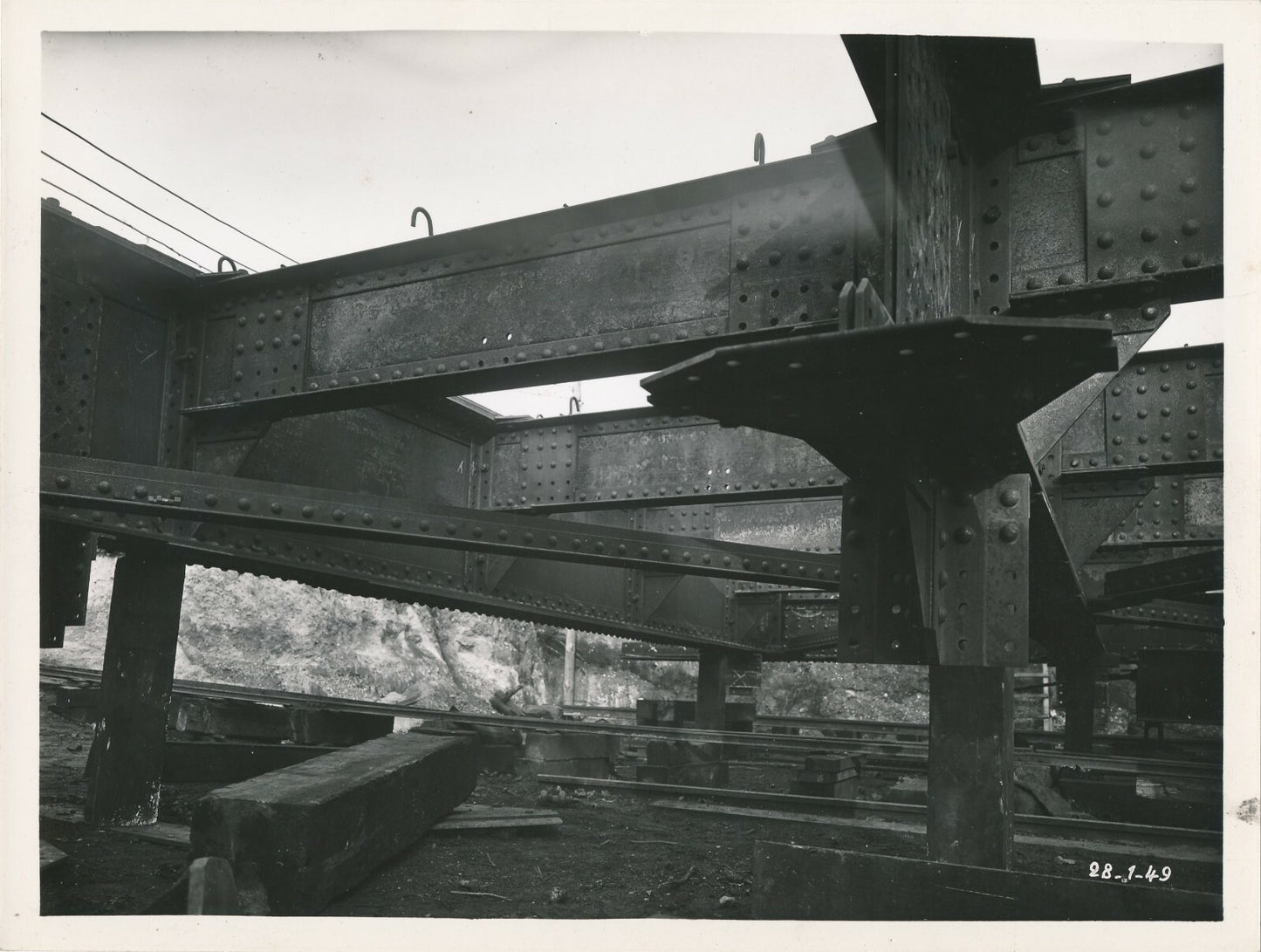 4 photo pont ferroviaire Argenteuil rénovation 1949 photographie train Le Boyer