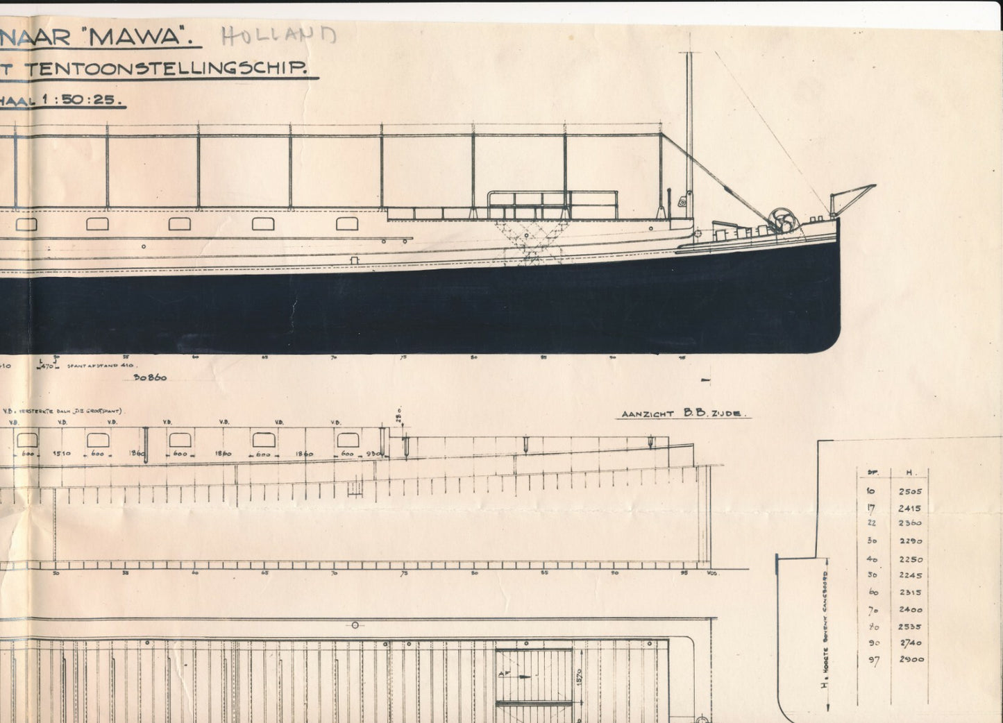 1952 Bestaan barges Hollande exposition plan Marshall 18 photo photographie USA