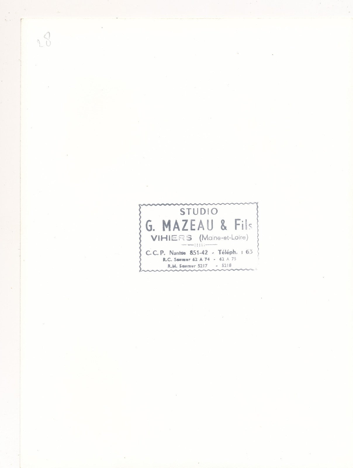 Paysage neige arbre photo photographie époque Vihiers Maine-et-Loire