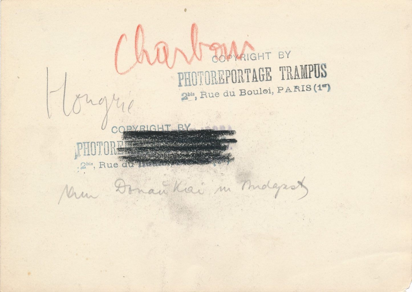 Hongrie transport charbon photo argentique époque Trampus c. 1945-1946 ouvrier