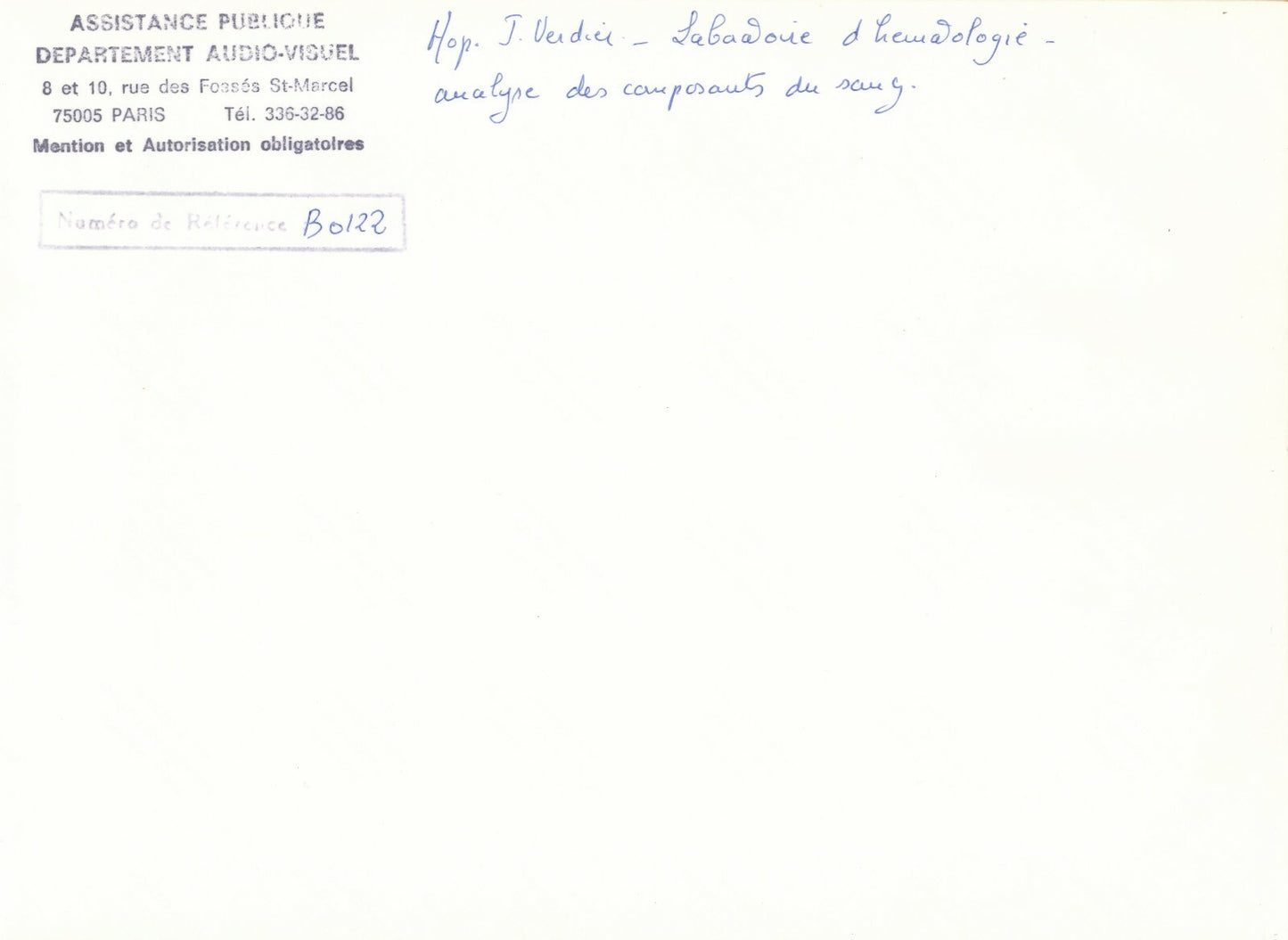 Hôpital Jean Verdier tirage couleur v. 1970 laboratoire d’hématologie photo