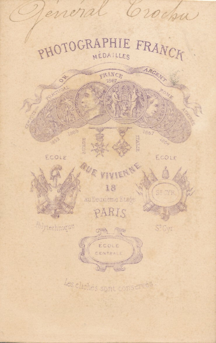 Général Louis-Jules TROCHU photo photographie cdv carte visite militaria Franck
