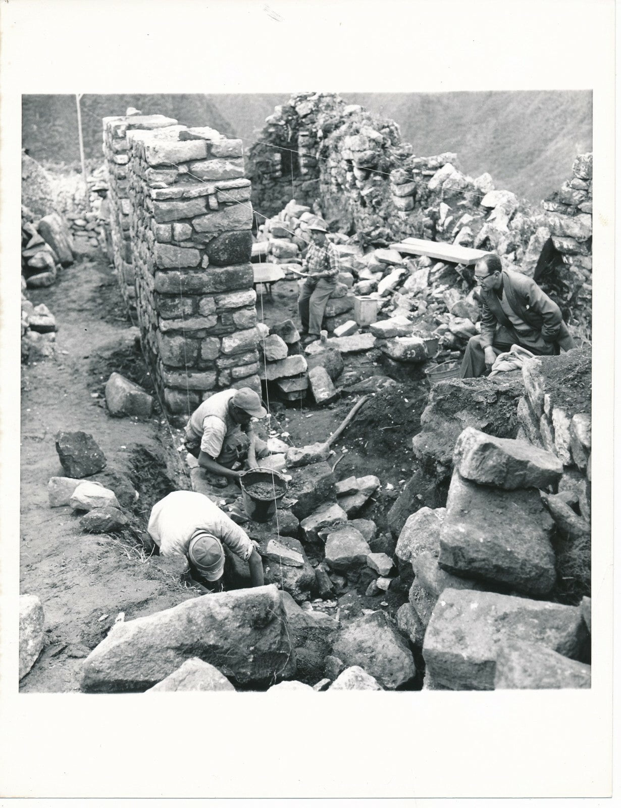 Machu Picchu 4 photographies cité inca, Pérou, Andes photo photographie 1957