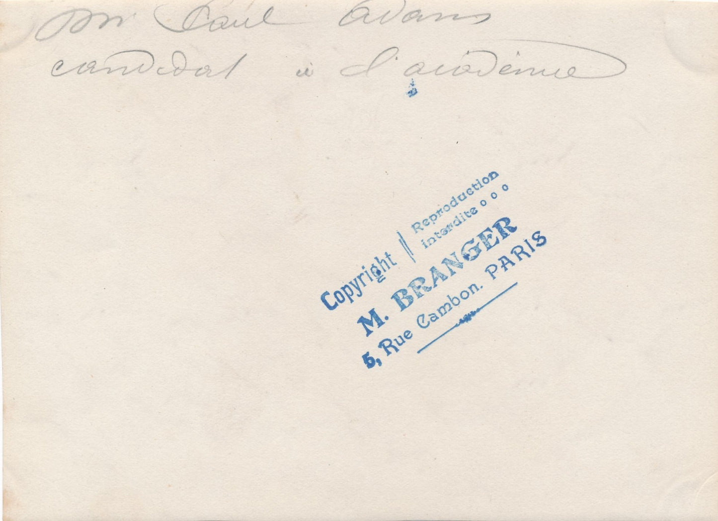 Paul Adam (1862-1920), écrivain tirage argentique époque sépia Académie