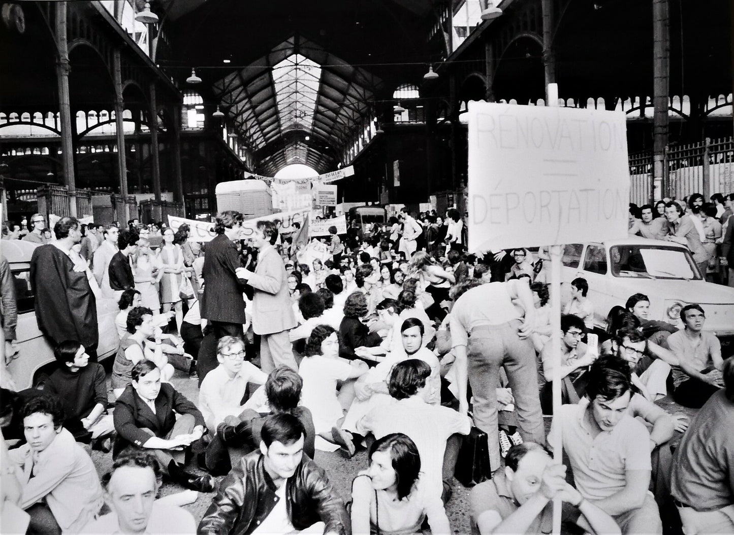5 photo photographie Quartier Halles vers 1970 avant destruction des Halles