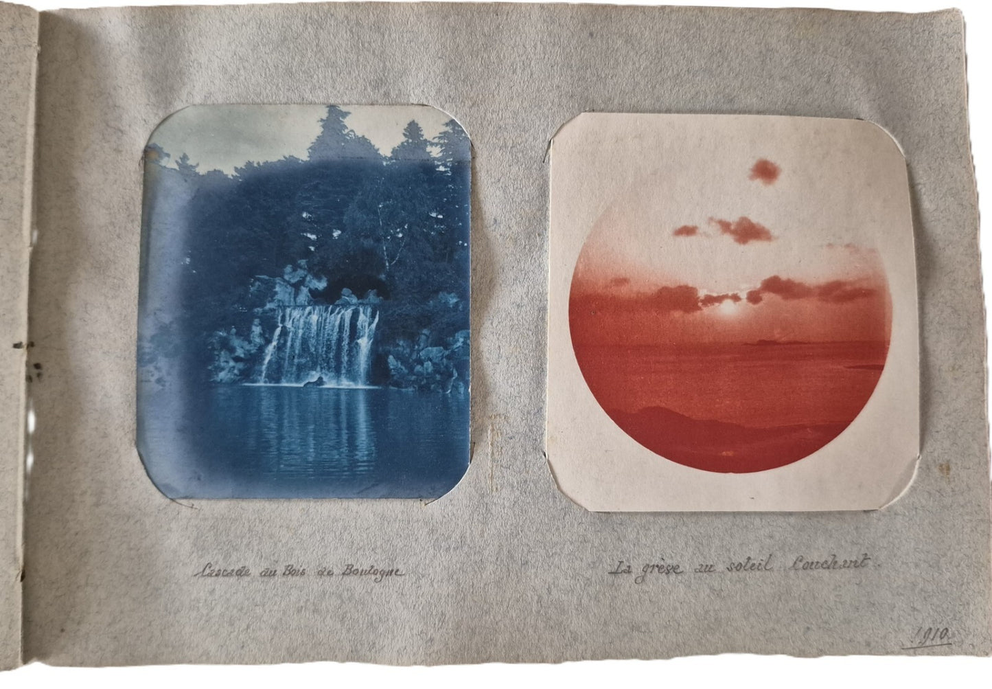Album Photographie v. 1910 photo photographie couleur musicien paysage