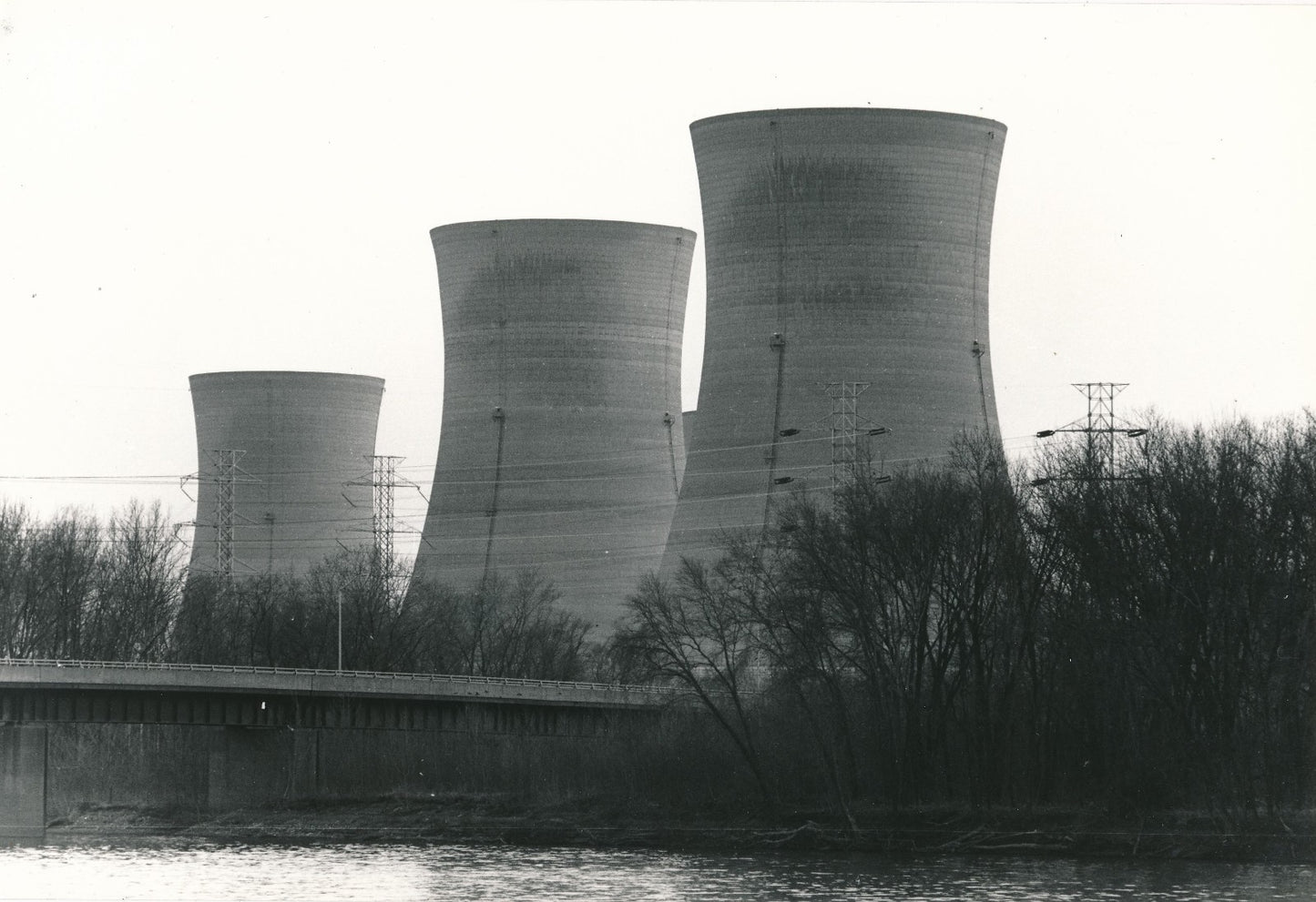 Photographie Nucléaire centrale Three Miles Island Etats-Unis tirage argentique