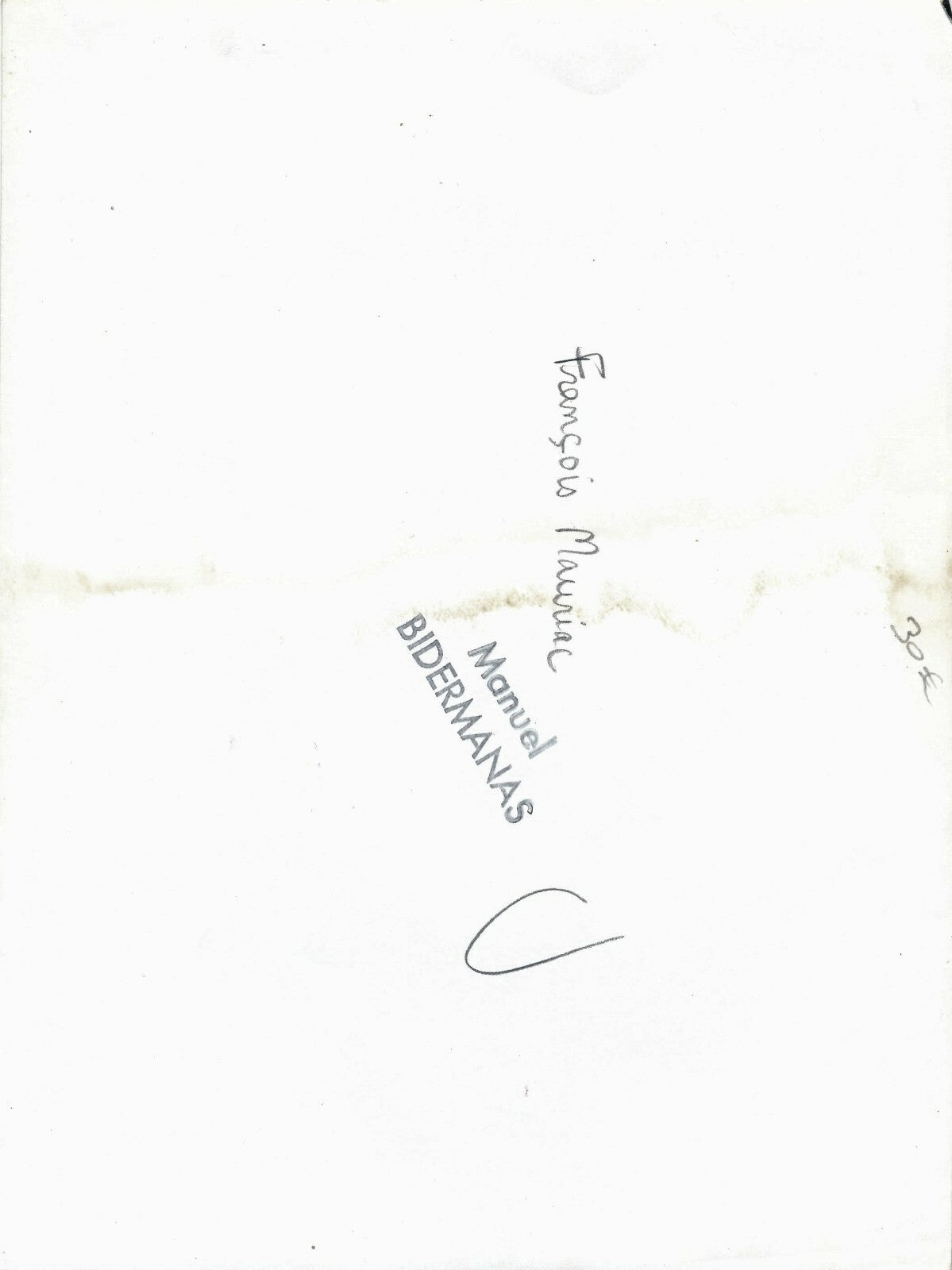 Photographie photo François Mauriac argentique époque Manuel Bidermanas