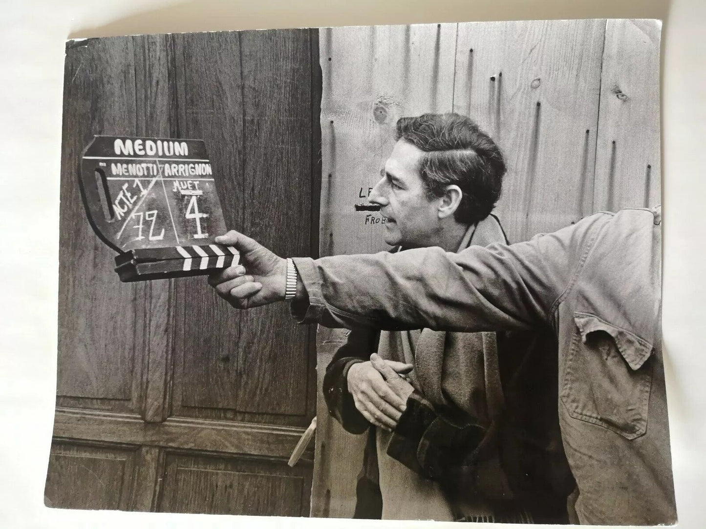 Menotti 3 photo argentiques vintage 1951 tournage cinéma Le Medium Ivan Farkas